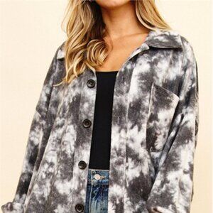 Charcoal Tie Dye Top